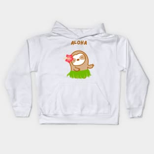 Aloha Hawaiian Sloth Kids Hoodie